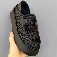 5516-8新品男士純皮編織網(wǎng)孔涼鞋休閑舒適男鞋帥氣范潮高級感歐貨