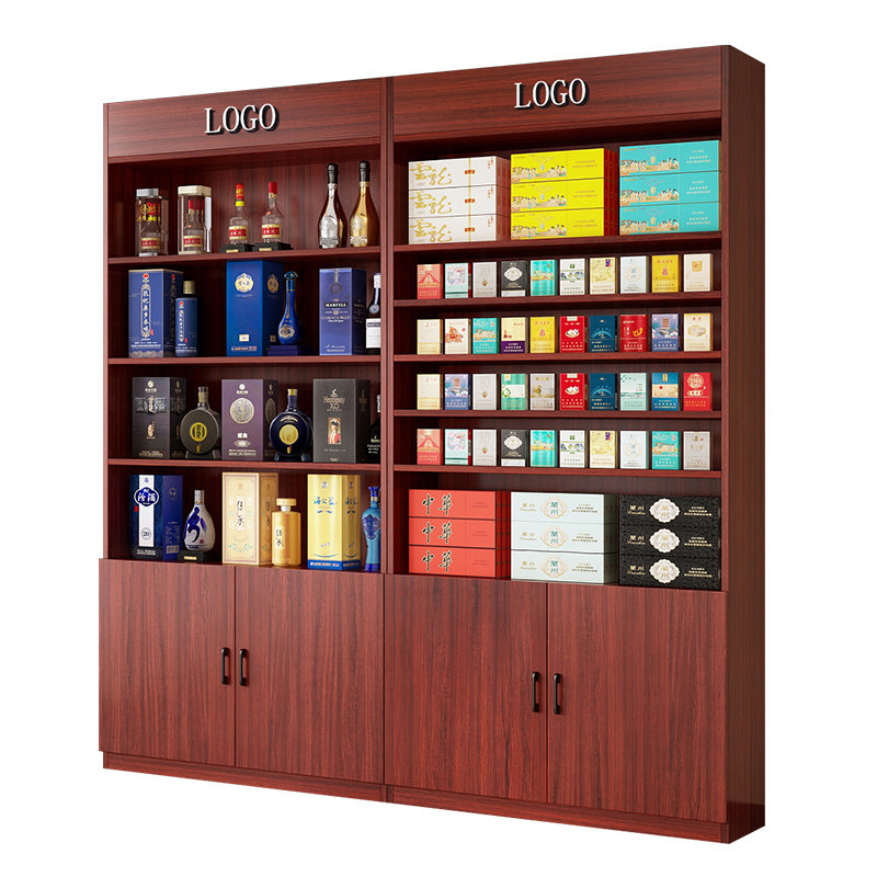 柜展示柜超市多层架置物架brw货组商合用茶烟叶陈列柜便利店烟酒