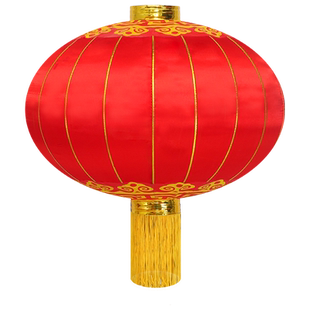 大红灯笼定做印字春节福字装饰植绒绸布铁口大门户外防水广告灯笼
