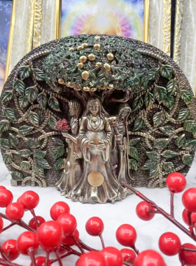 欧式树脂女神生命树彩色摆件挂件挂画装饰复古工艺品客厅桌面