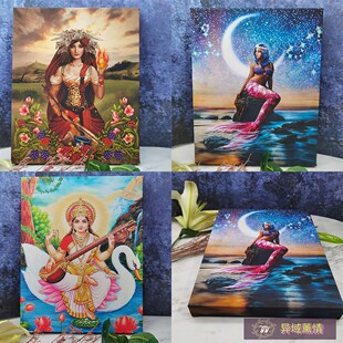 天使拉贵尔拉结尔画像照片画框油画布卡片摆件客厅书桌玄关挂像