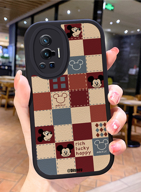 小羊皮米奇适用vivox70pro手机壳ⅴivox60x50新款x80叉六零x30防摔x27男5g女viⅴos全包vicox叉90s套x23iqoo