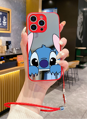 适用苹果16promax手机壳15plus补妆镜面ihpone14挂绳12pro新款iphon11套13网红xsmax防摔xs女x7xr史迪仔8plus