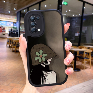 小羊皮女孩适用opporeno6手机壳opρoreno5pro新款0pporeno4opp0ren02女opreno3reon5k opop8poop7oppi oppe