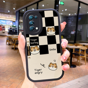 小羊皮棋盘适用opporeno6手机壳opopreno5pro小米12oppreno5k女华为oppooren7reon4 remo8opreno3男opoo oopo