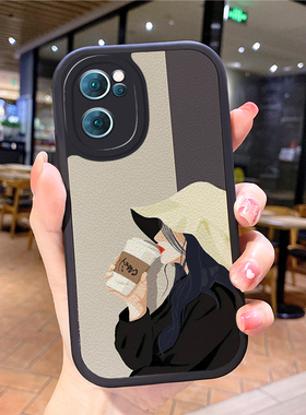 小羊皮潮女适用opporeno8pro手机壳rino7se新款opoprneo6opp0ren05女opr17opppreon9rone4opoor15poopr11k10