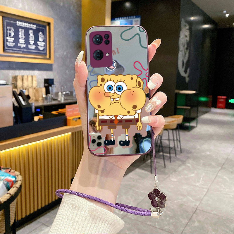 适用OPPOReno13pro手机壳A93S补妆镜FindX8挂绳K12X新款A97全包11新品10套A58软K9+8外壳7A96防摔6海绵4se3i5