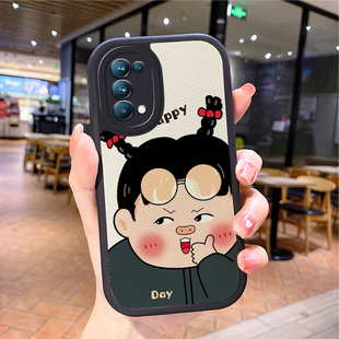 小羊皮搞怪适用opporeno6手机壳opρoreno5pro新款0pporeno4opp0ren06女opreno3reon5k opop poop7oppi8oppe9