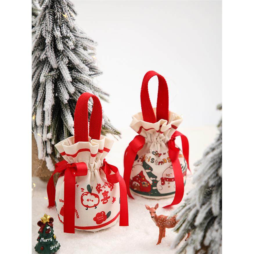 圣诞节礼物袋平安夜苹果包装礼盒儿童小礼品手提礼品袋帆布苹果袋,节庆用品/礼品,圣诞礼品,淘宝优惠券,粉丝福利购,淘宝优惠卷