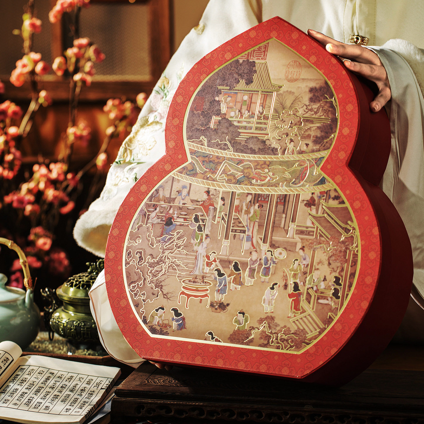 新年礼盒包装盒饼干坚果年货送礼商务节日大礼品盒精装盒空定 制