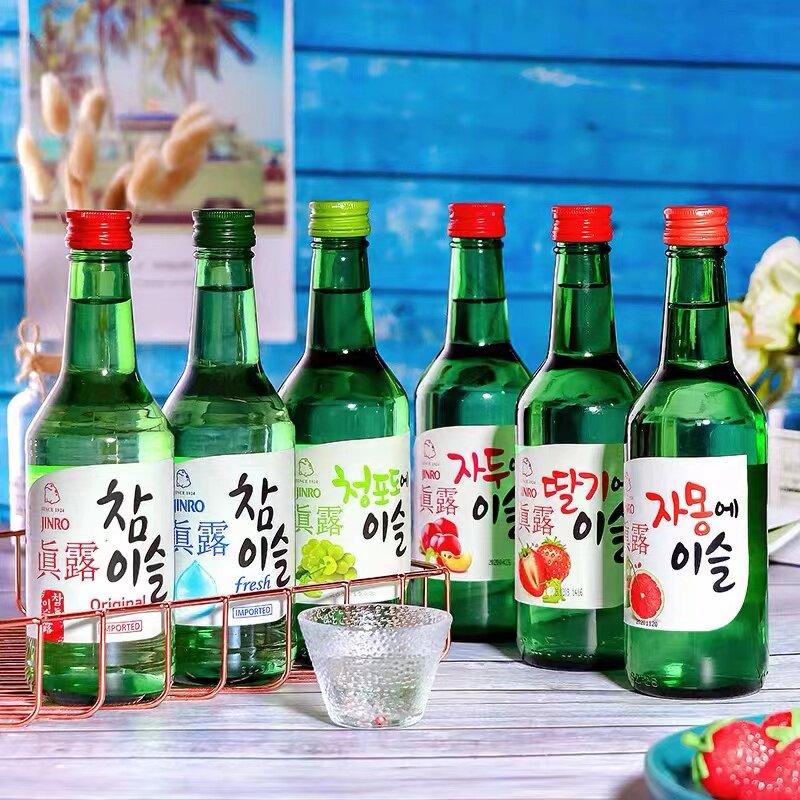 韩国真露混装烧酒水果味网红韩剧酒整箱酒原装进口酒清酒20瓶特惠