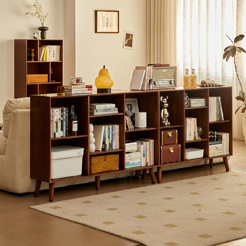 北欧实木书柜格子柜现代简约多功能客厅展示柜落地式书架置物架