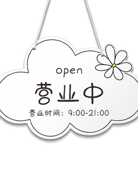 正在营业中店铺门口挂牌
