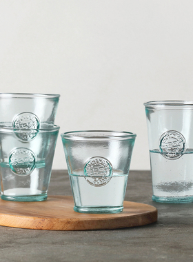 西班牙进口新品简约现代环保玻璃加厚水杯饮料杯spain牛奶杯酒杯