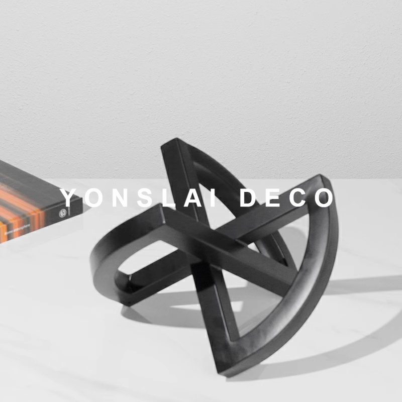 轻奢风金属样板房间展厅软装饰品