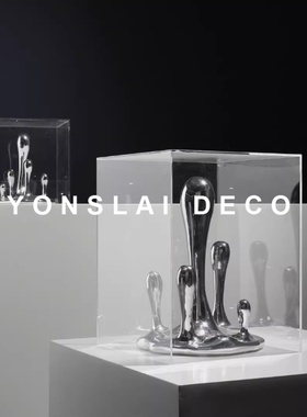现代极简轻奢艺术摆设样板间售楼处软装饰品卧室书房桌面创意摆件