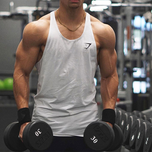GYMSHARK速干网眼健身工字背心