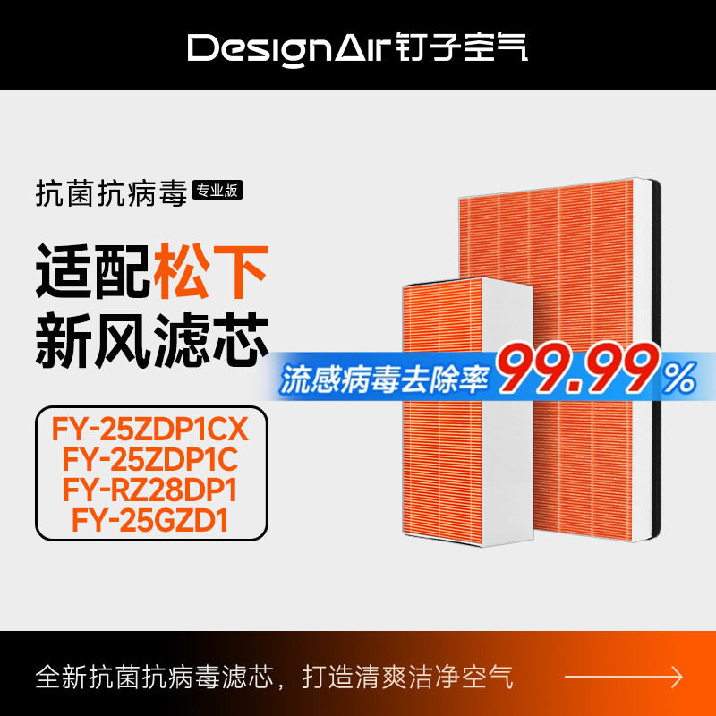 适配松下新风系统滤芯FY-35/25/15/50ZDP1C过滤网FY-E15/25/35PMA