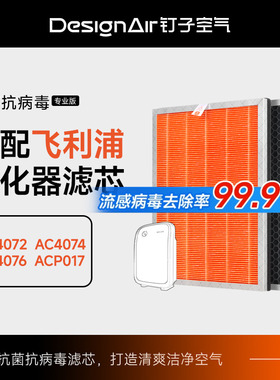 适配飞利浦空气净化器滤网AC4072/AC4074/4076/ACP017/P073过滤芯