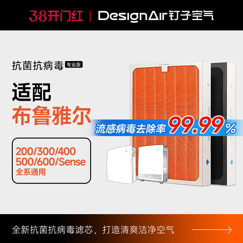 适配blueair布鲁雅尔空气净化器滤芯503/550e/203/403除醛过滤网