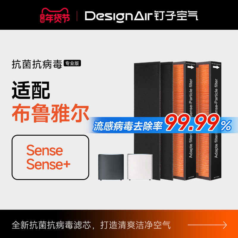 钉子空气适配Blueair布鲁雅尔Sense/Sense+空气净化器滤网