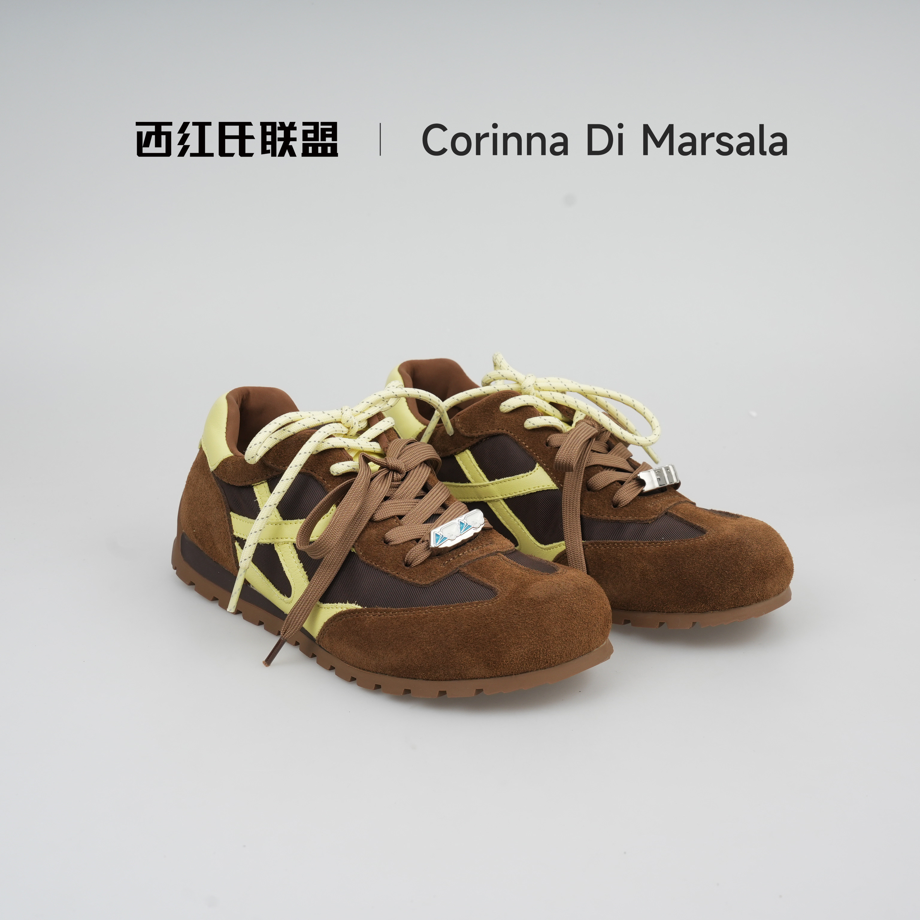 【大壮•西红氏】反绒牛皮时尚复古拼色平底跟高2cm休闲鞋,女鞋,时装靴,淘宝优惠券,粉丝福利购,淘宝优惠卷