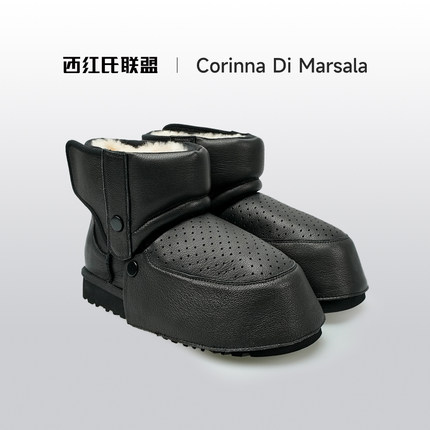 【大壮•西红氏】雪地靴X22B035158-1跟高3.5cm半码拍大