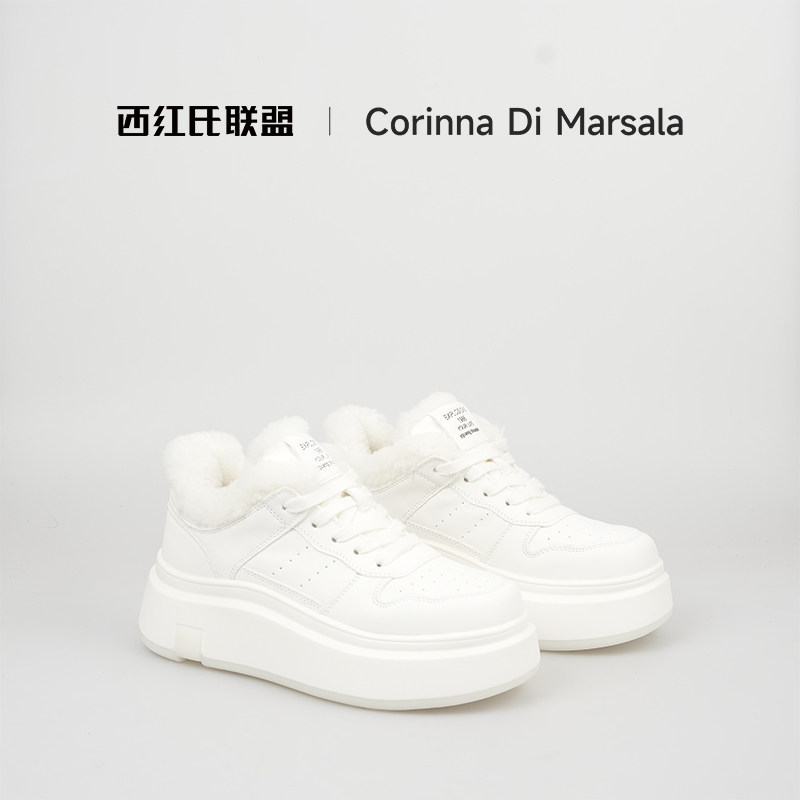 【大壮•西红氏】2025冬新款小个子增高羊毛加绒休闲鞋女,女鞋,棉鞋,淘宝优惠券,粉丝福利购,淘宝优惠卷