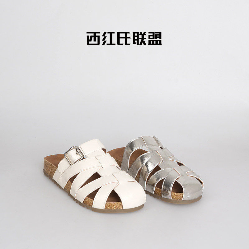 【西红氏联盟】罗马风~26夏新时尚百搭编织外穿透气懒人罗马凉拖