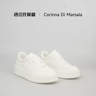 【大壮•西红氏】2026春季新款圆头厚底增高真皮休闲鞋女跟高4cm,女鞋,时尚休闲鞋,淘宝优惠券,粉丝福利购,淘宝优惠卷