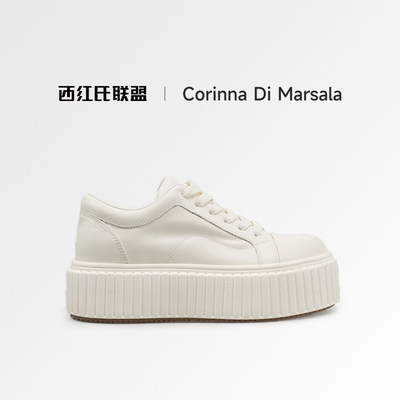 【西红氏联盟】新款时尚外牛内羊休闲鞋跟高5cm半码拍大