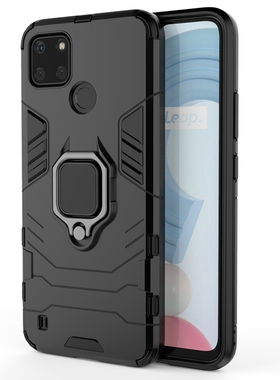 OPPO RealmeC21Y手机壳opporealme真我C21Y一体车载保护套磁吸支架RMX3261防摔外壳oppoc21y钢化膜reaime磨砂