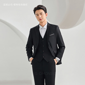 三件套职业秋冬季 伴郎服套装 订婚西装 男士 新郎婚礼西服 结婚兄弟装