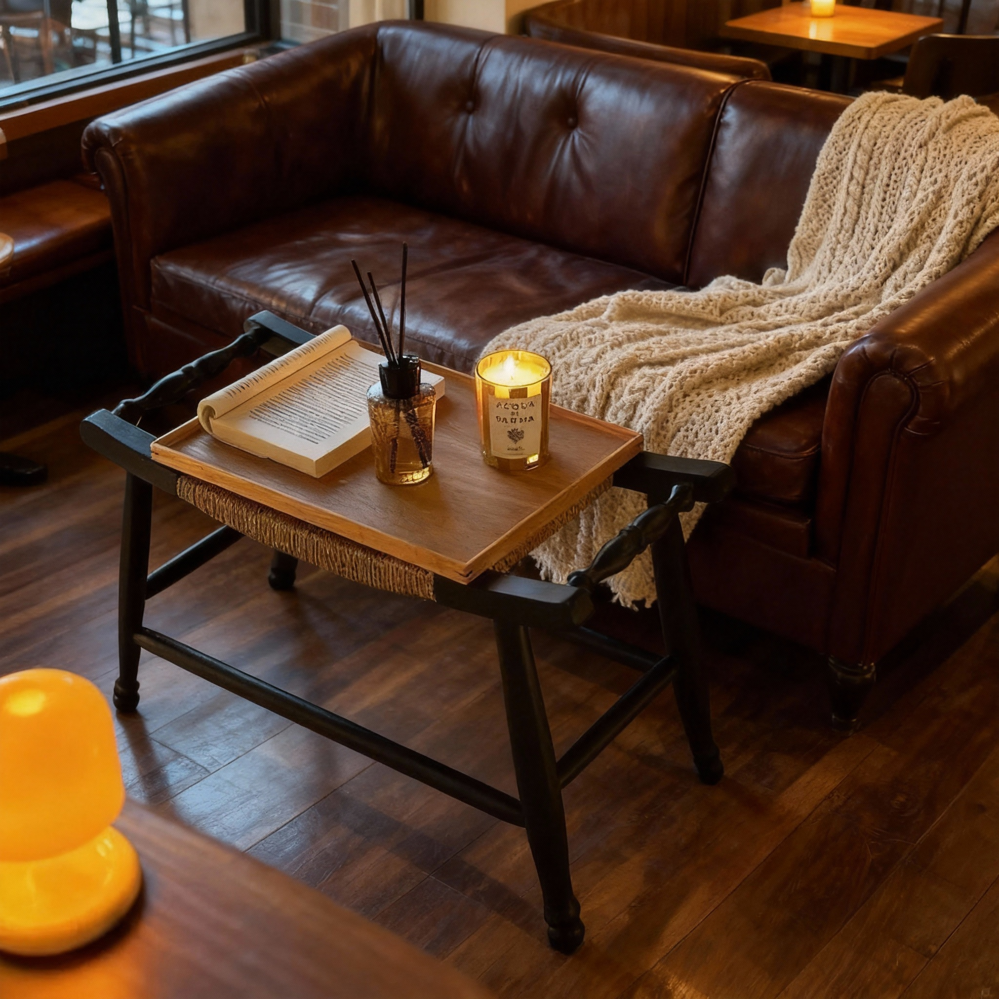 欧式轻奢实木香薰托盘