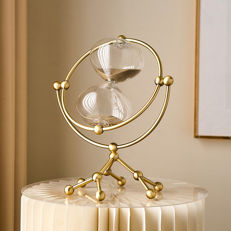 现代简约沙漏摆件创意解压办公室桌面家居客厅书柜高档轻奢装饰品