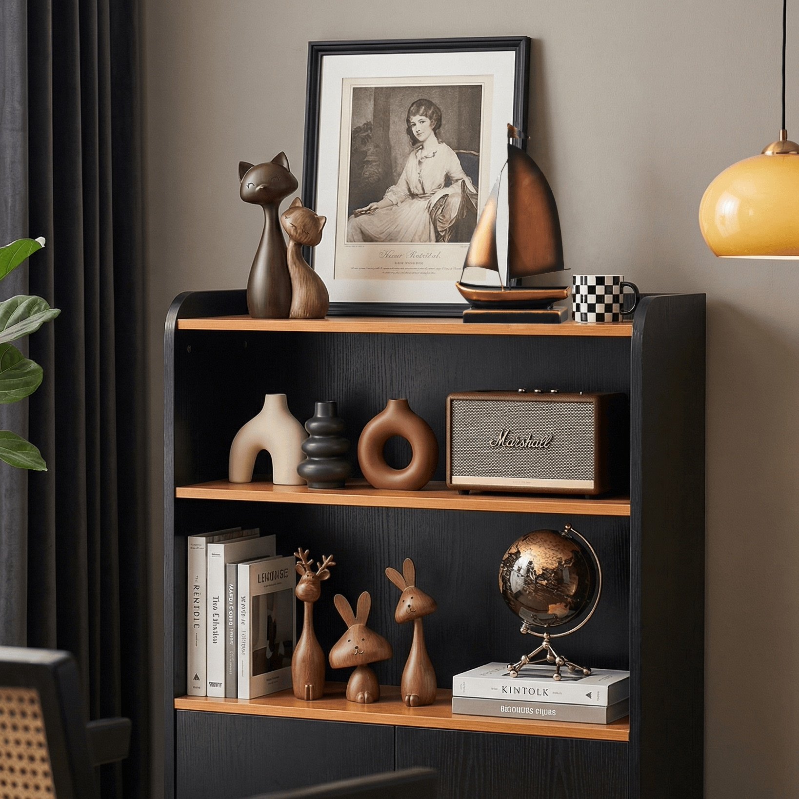 中古风展示柜客厅电视柜摆件复古高级感小众艺术轻奢高档软装饰品