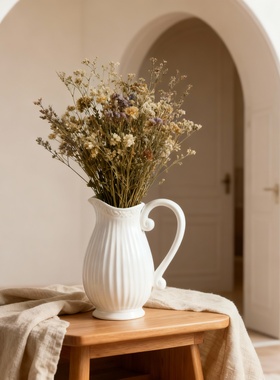 法式温柔风陶瓷花瓶客厅摆件