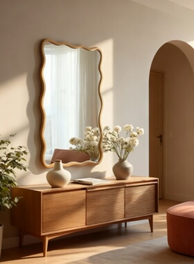 简约轻奢木质客厅收纳柜