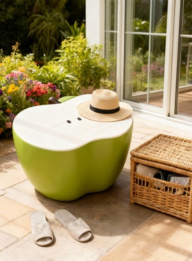 创意苹果造型户外庭院收纳凳