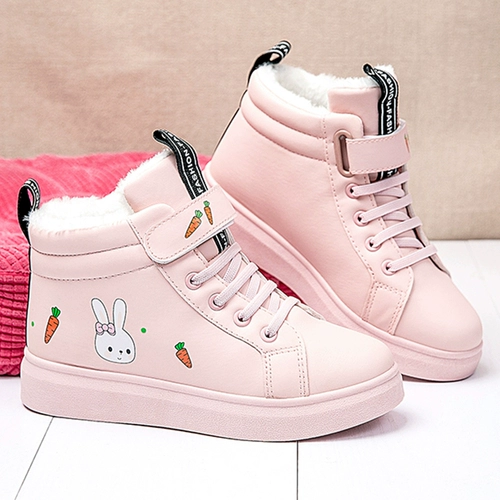 Детская зимняя высокая флисовая удерживающая тепло нескользящая спортивная обувь, подходит для подростков