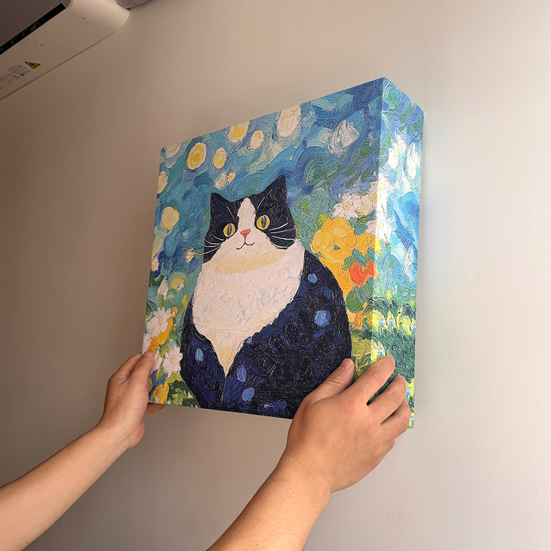 无边框定制电表箱装饰画天燃气空调管道分水器遮挡免打孔装饰挂画