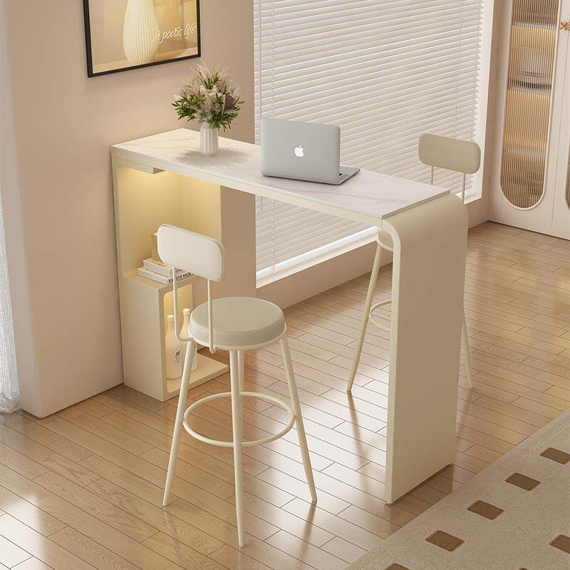 吧台桌家用简约岩板高脚桌长条桌客厅沙发阳台隔断迷你休闲 小吧