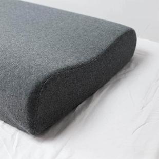 纯棉针织棉加厚40x60泰国乳胶枕枕套记忆棉套保护套隔脏深灰黑色