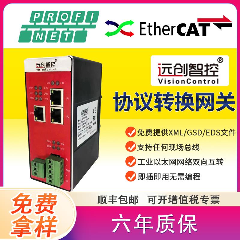 Profinet转EtherCAT模块485/Modbus/EtherNet/IP/CANopen协议网关