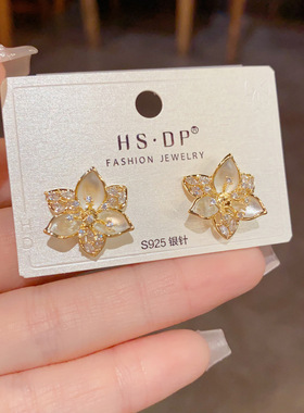 「YU心」轻奢时尚小众气质简约设计感百搭超闪高品质耳环