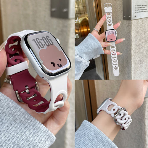 甜甜圈适用于iwatch11硅胶表带