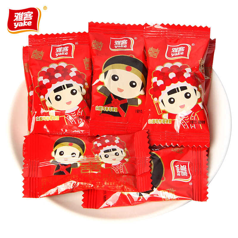 雅客白脱司考奇牛奶硬糖果500g喜糖散装结婚休闲零食