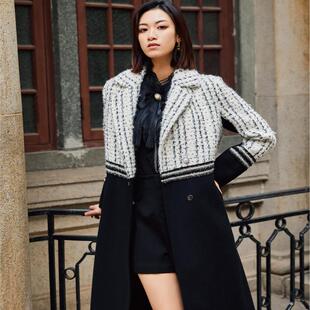 ET9245334775卡索castle大衣2024秋冬新款高端酷飒毛呢外套时尚女