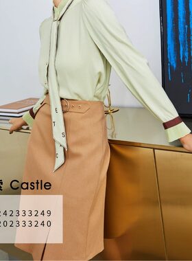 castle2024开叉A字版半身裙女装