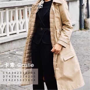 DT4304334206卡索castle裤子商场同款休闲秋冬显瘦毛呢裤女装时尚